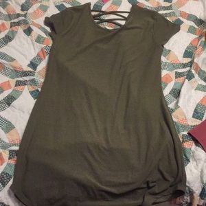 Selling olive green body con dress!